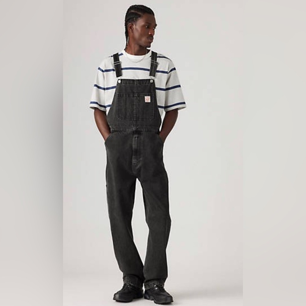Levi's® Workwear RED TAB™ MEN'S durable Black denim OVERALLS size Small new
